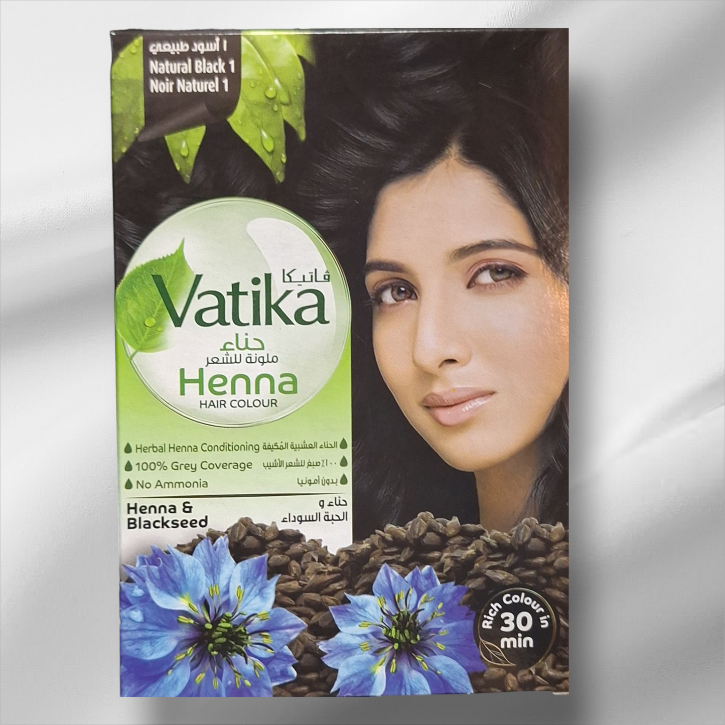 ቫቲካ ሄና ሕብሪ ጸጉሪ 1 ተፈጥሮኣዊ ጸሊም 60g