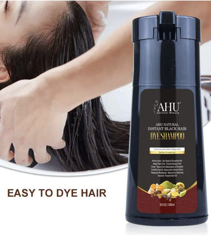 አሁ ተፈጥሯዊ ፈጣን ጥቁር ፀጉር ሻምፑ
